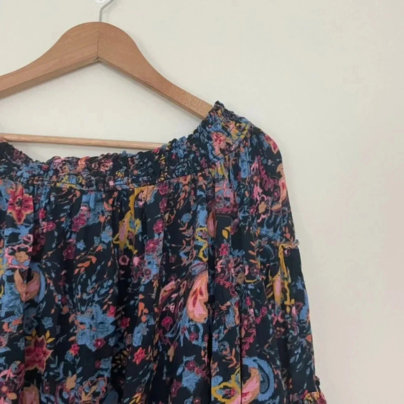 Free People Free Spirit Floral Off The Shoulder Top Size Small - Picture 5 of 6
